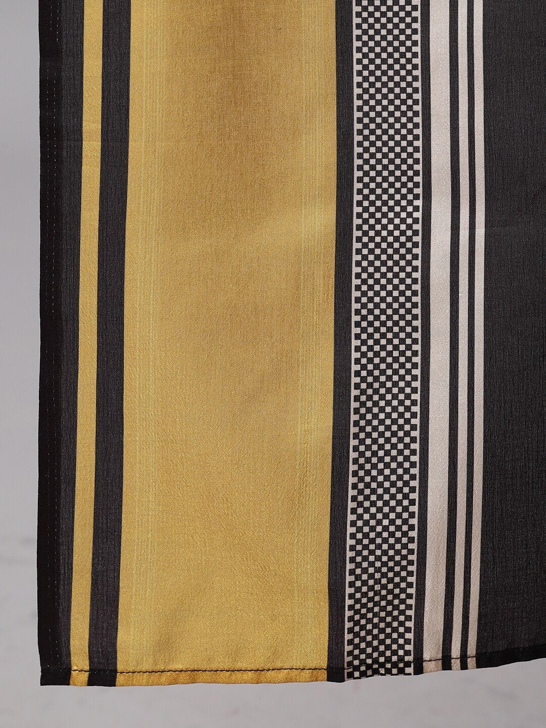 Women's  Black Solid Kurta with Churidar & Dupatta
