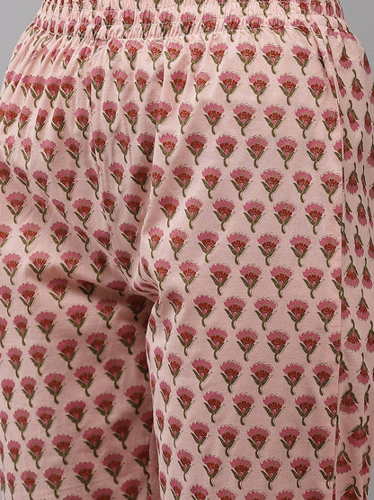 Women's Pink Floral Kurta Set