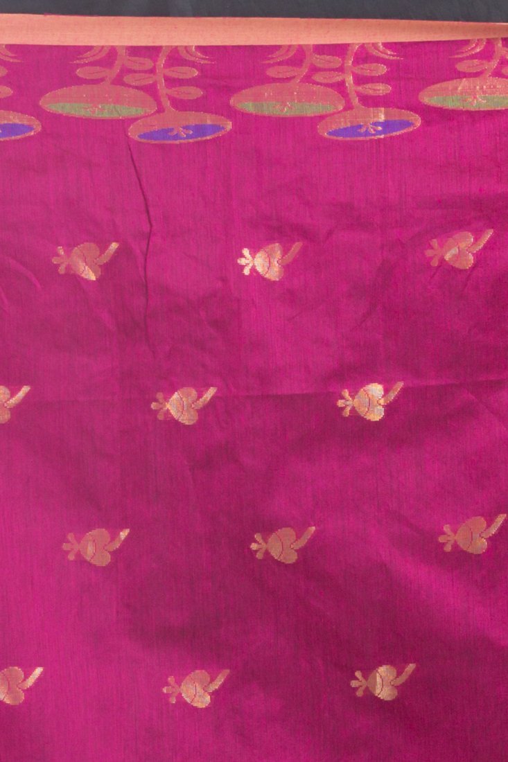 Women's All Over Jecquard Jori Work teal Handloom Saree
