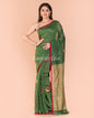Women's Green Handwoven Linen Saree