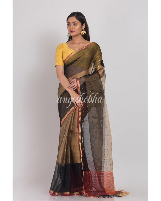 Women's Multicolor Sequins Handwoven Silk Saree