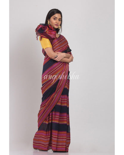 Women's Multicolor Handloom Cotton Saree
