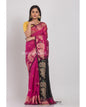 Women's Pink Handloom Cotton Silk Saree