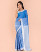 Women's Blue Handwoven Cotton Saree