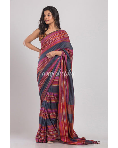 Women's Multicolor Handloom Cotton Saree