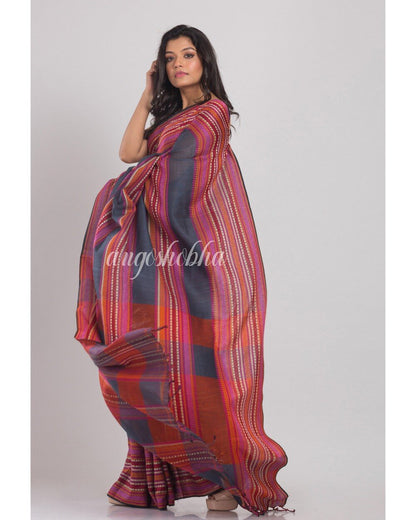 Women's Multicolor Handloom Cotton Saree
