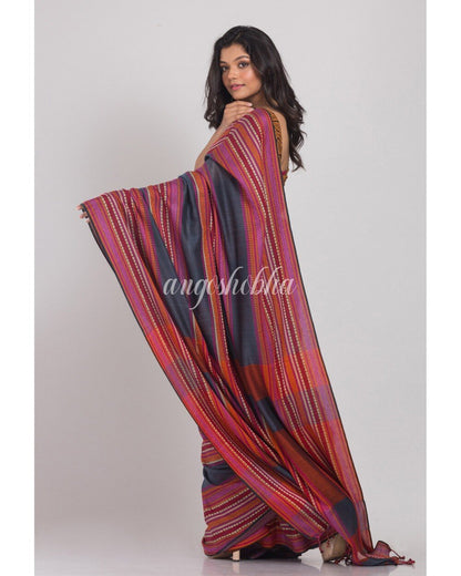 Women's Multicolor Handloom Cotton Saree