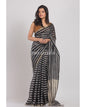 Women's Grey Handwoven Linen Saree