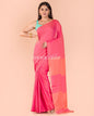 Women's Pink Handwoven Cotton Saree