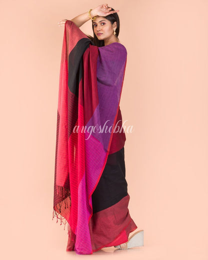 Women's Multicolour Handwoven Cotton Saree