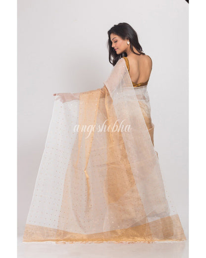 Women's Multicolor sequins handwoven silk saree