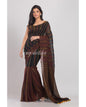 Women's Black Handwoven Linen Saree