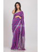 Women's Multicolor Handwoven Linen Saree