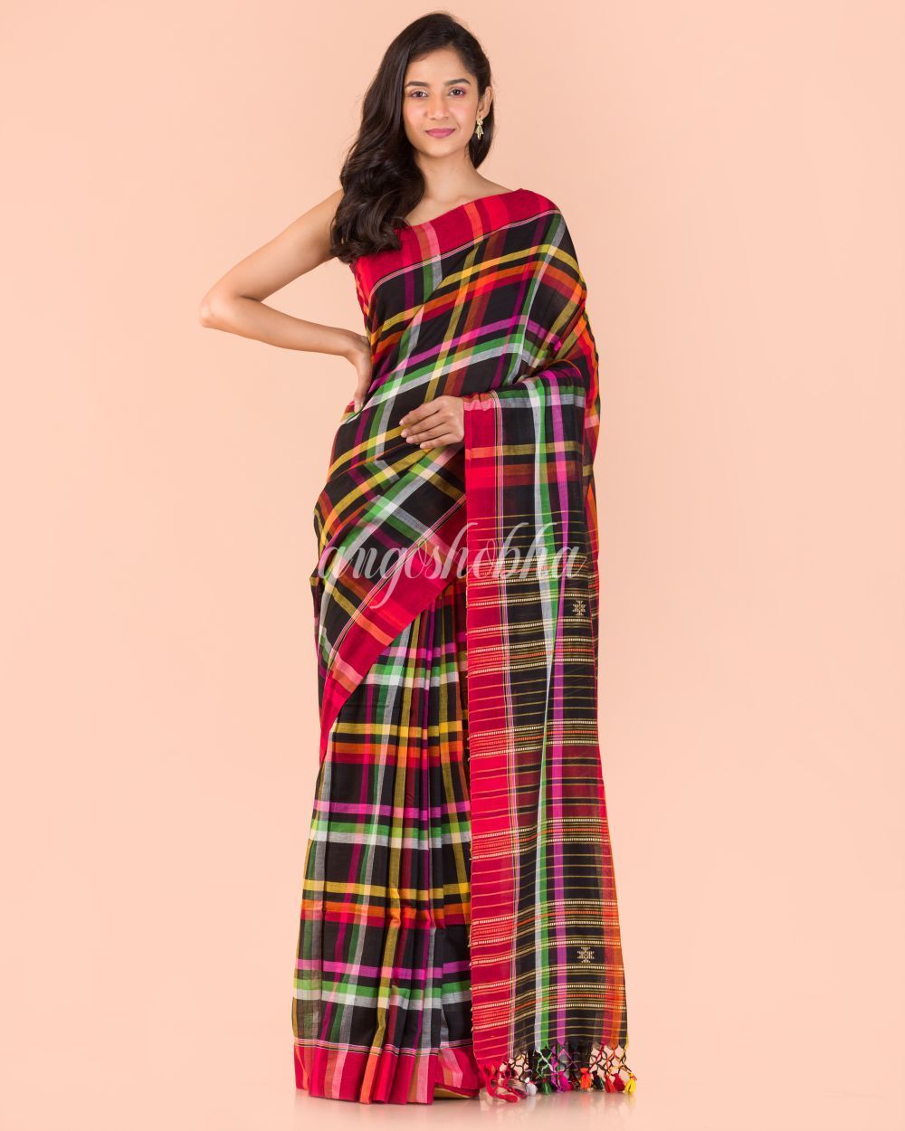 Women's Multicolor Handwoven Cotton Saree