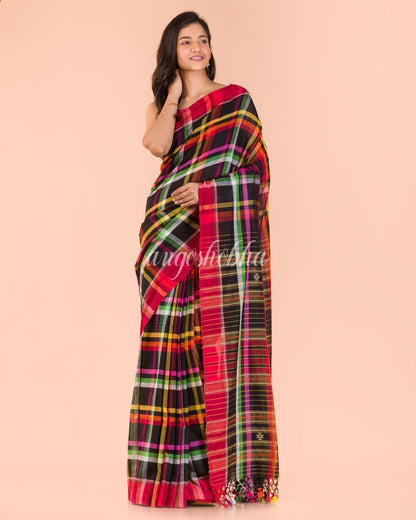 Women's Multicolor Handwoven Cotton Saree