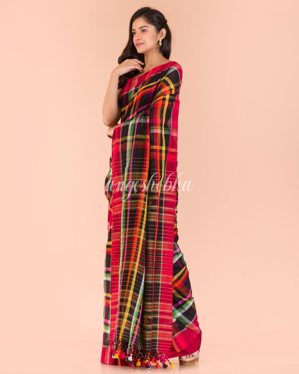 Women's Multicolor Handwoven Cotton Saree
