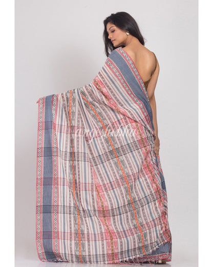 Women's Multicolor Handwoven Cotton Saree
