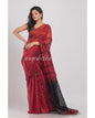 Women's Maroon Handwoven Cotton Silk Saree
