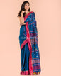 Women's Blue Cotton Jamdani Saree