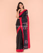 Women's Black Cotton Jamdani Saree