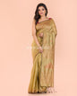 Women's Beige Blended Cotton Sequins Saree