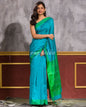 Women's Turquoise Blue Handloom Matka Silk Saree