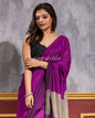 Women's Voilet Handloom Cotton Saree