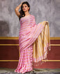 Women's Pink Handwoven Linen Saree