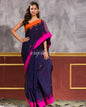 Women's Blue Cotton Tangail Saree