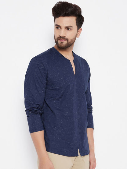 Men's Solid CottonBlue  Kurta