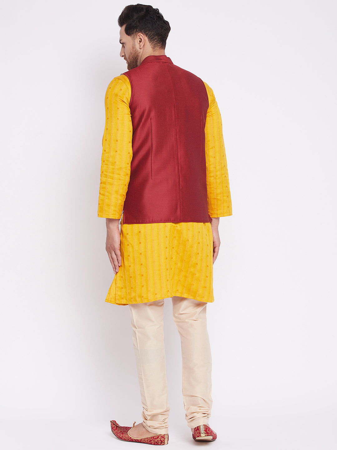 Men's Nehru Jacket With Embroided Insignia Of Lord Shi