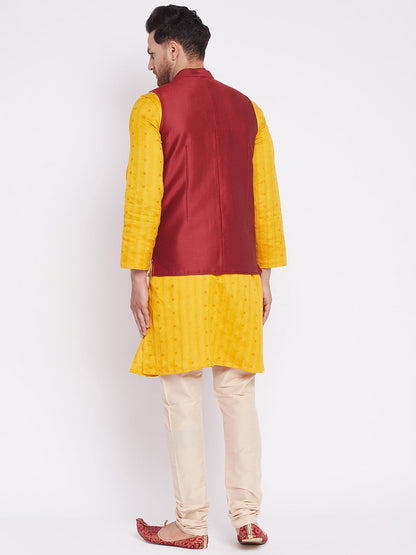 Men's Nehru Jacket With Embroided Insignia Of Lord Shi
