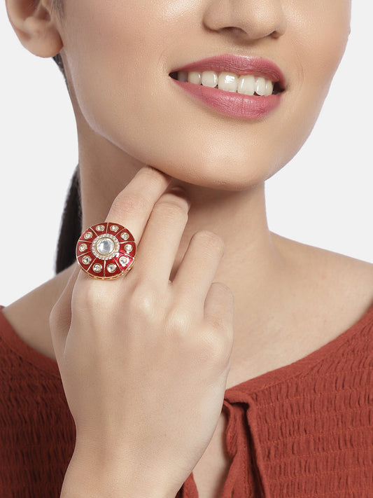 Women's Tradtional Meenakari finger ring