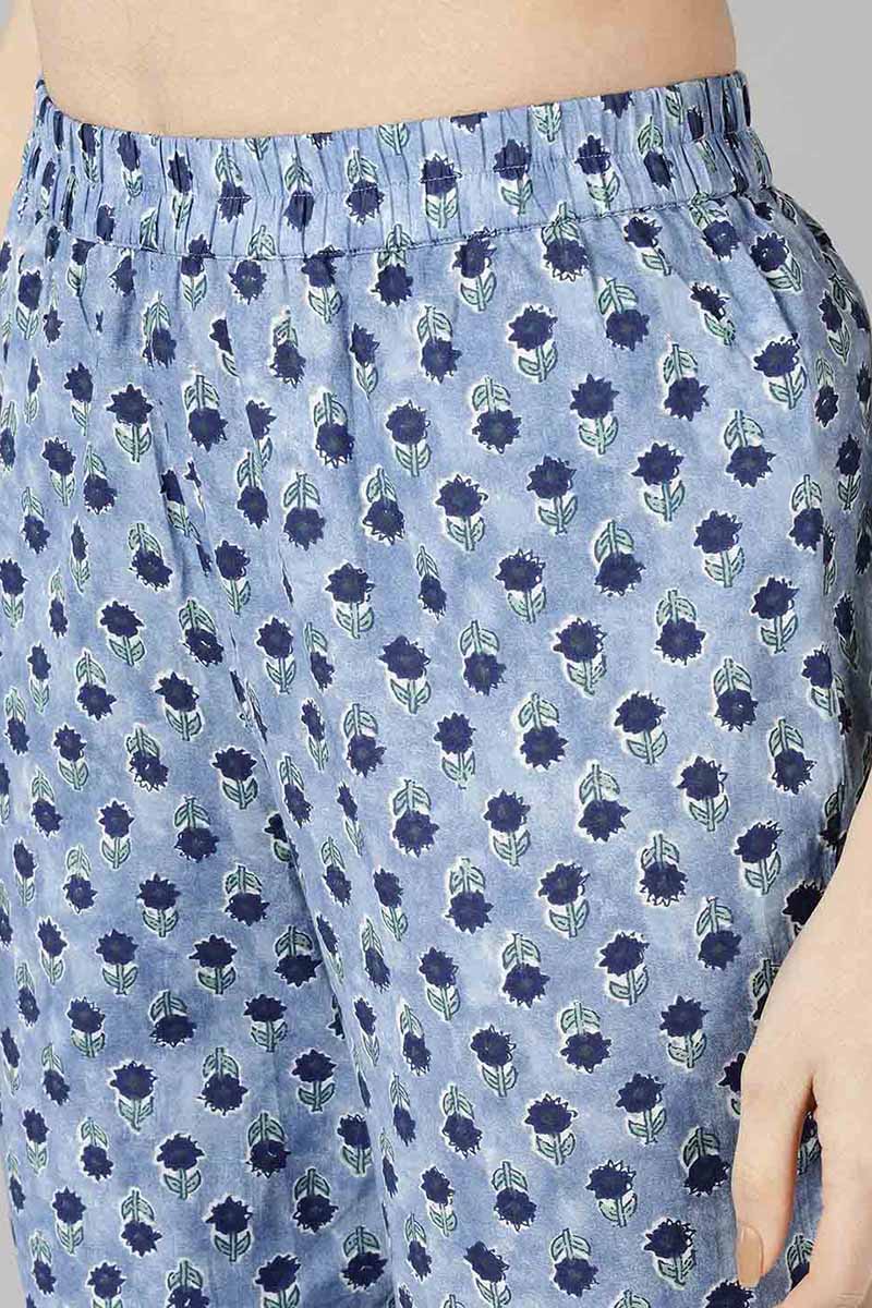 Women's Cotton Printed Kurta Pant Dupatta Set