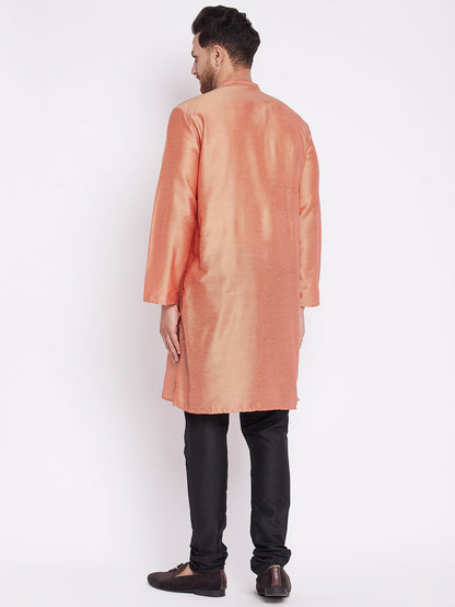 Men's Long Kurta with Band Colla