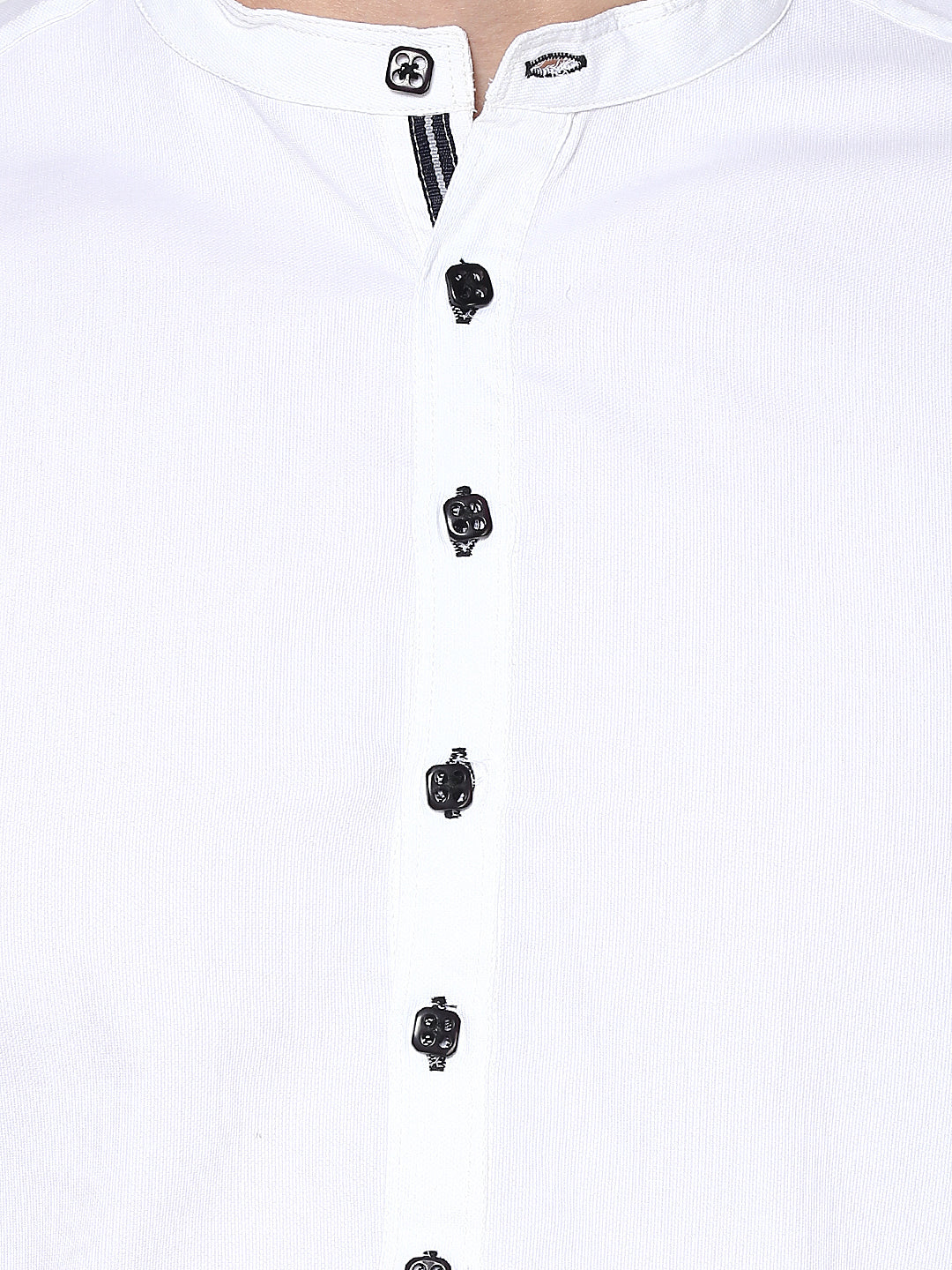 Men's White Cotton Shirt Kurta