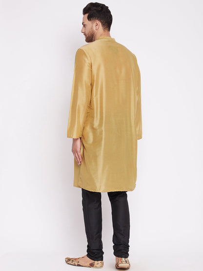 Men's Long Kurta with Band Colla