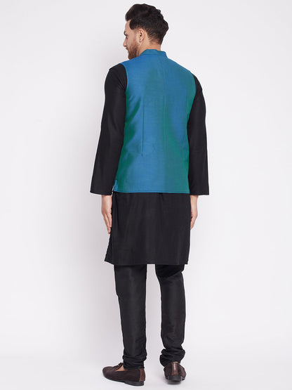 Men's Nehru Jacket With Embroided Insignia Of Lord Ganesh