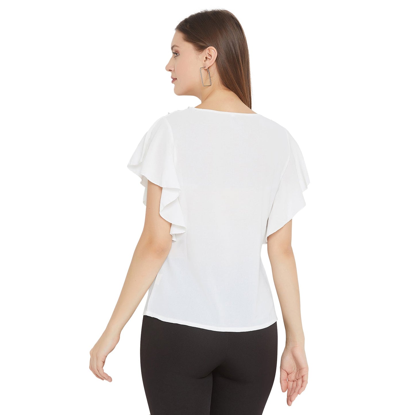 Women's Embellished Self Design Round Neck