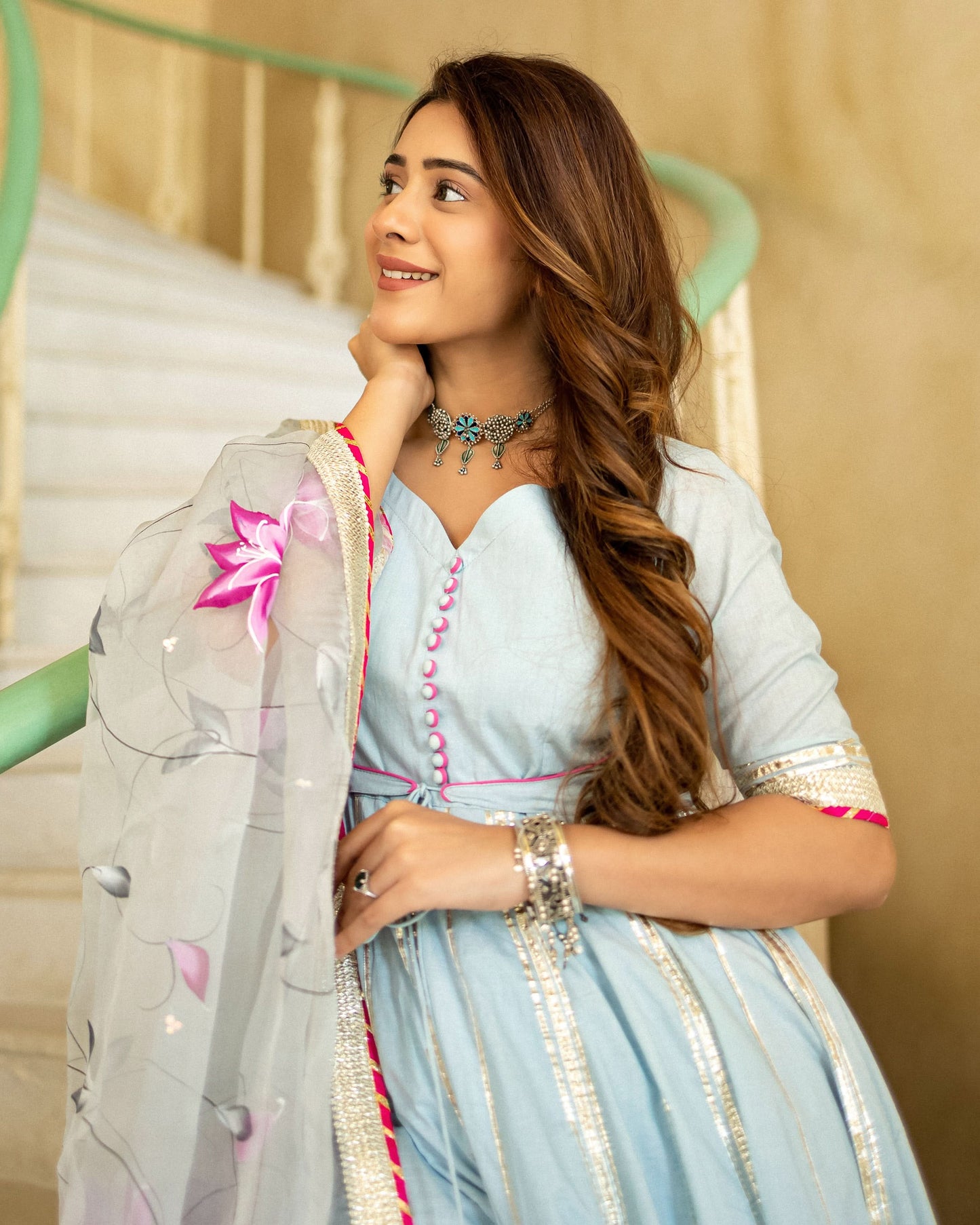 Women's Ragini Handpainted Suit Set