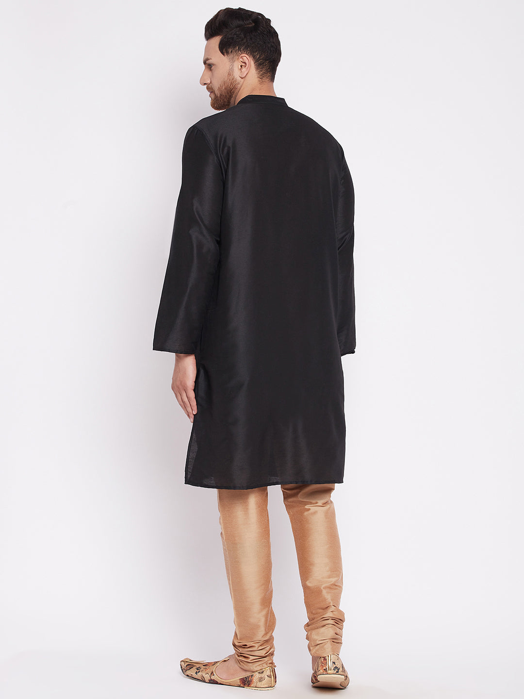 Men's Long Kurta with Band Colla