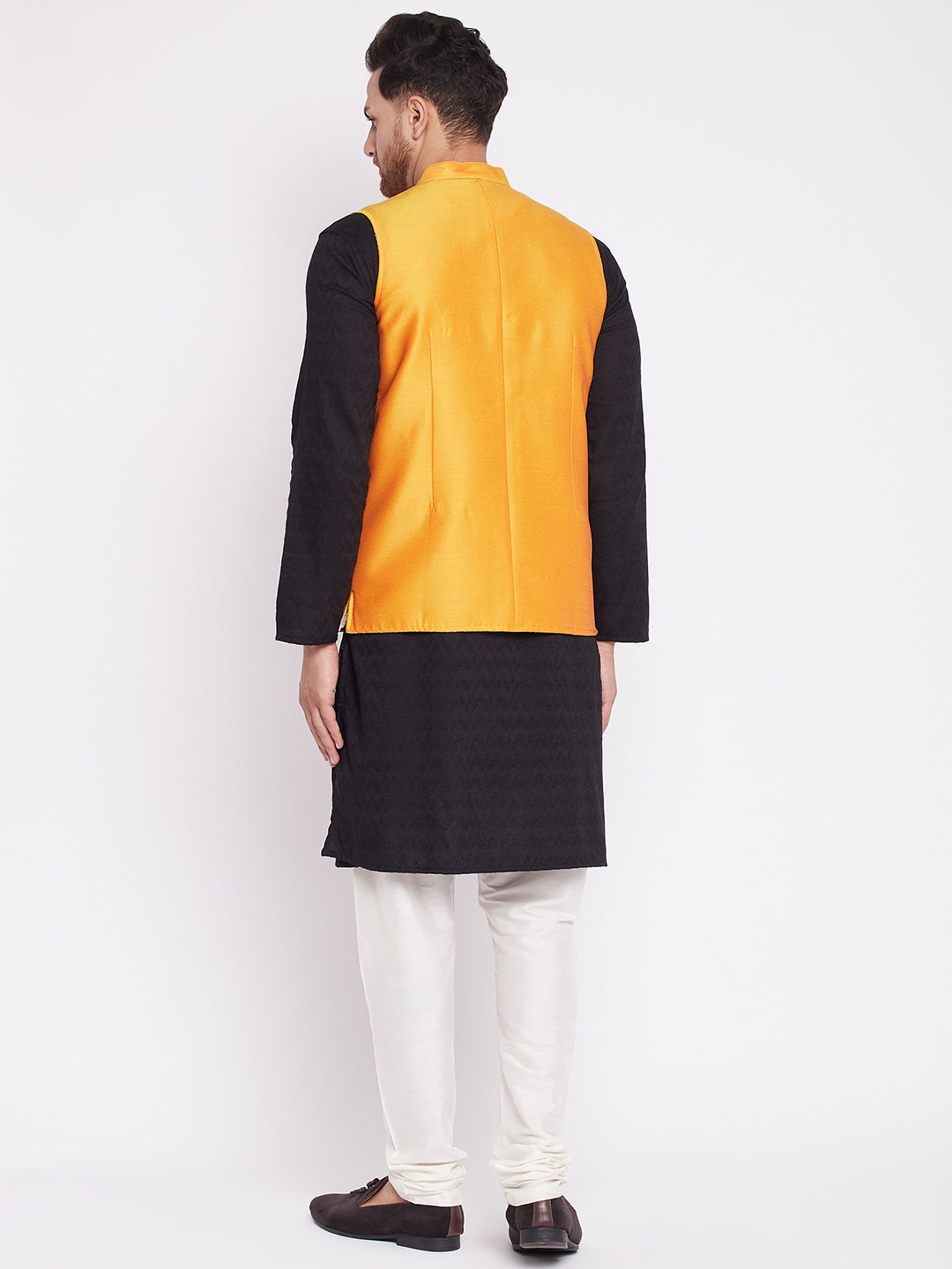 Men's Nehru Jacket With Embroided Insignia Of Lord Ganesh