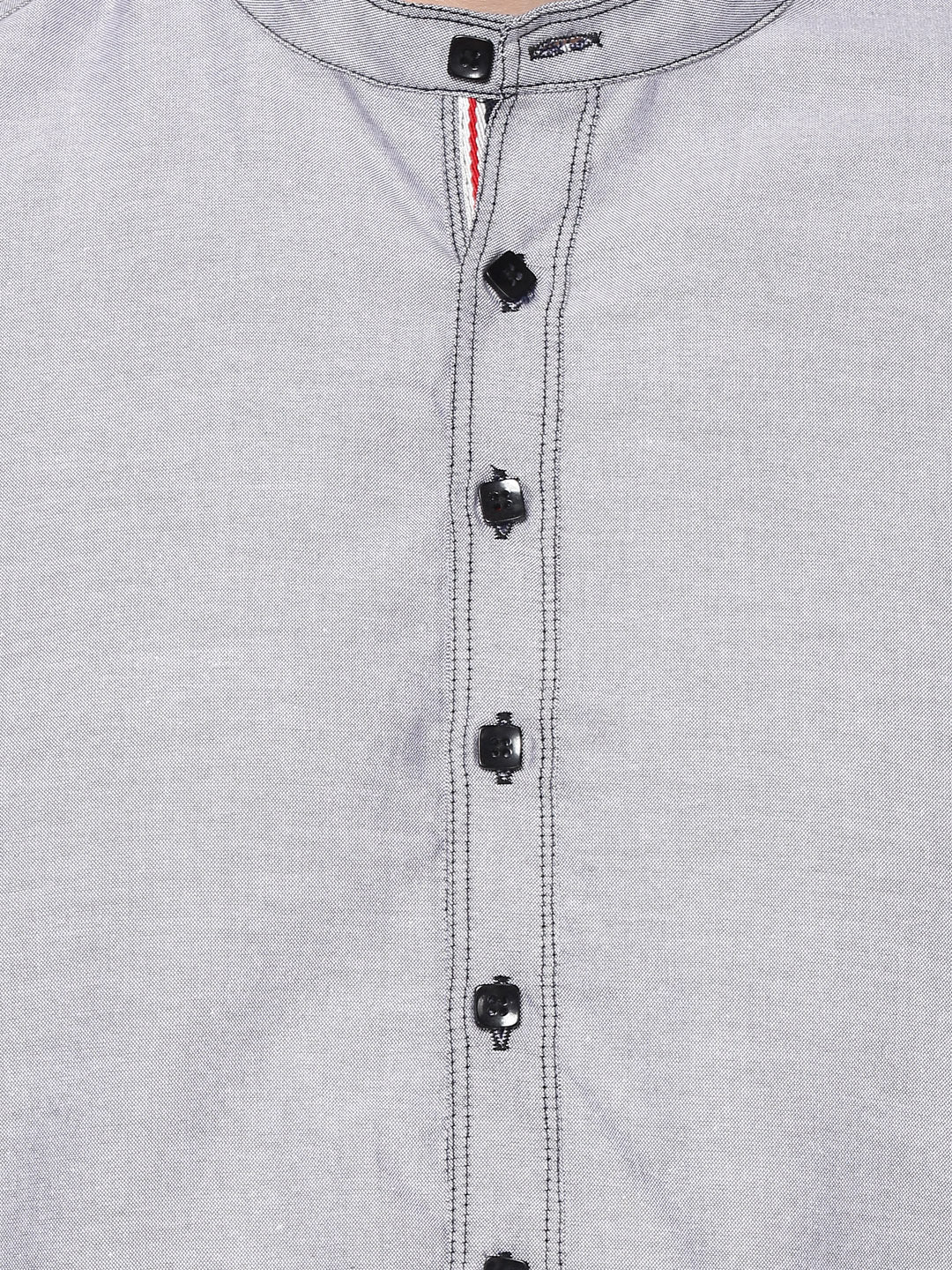 Men's Grey Cotton Shirt Kurta