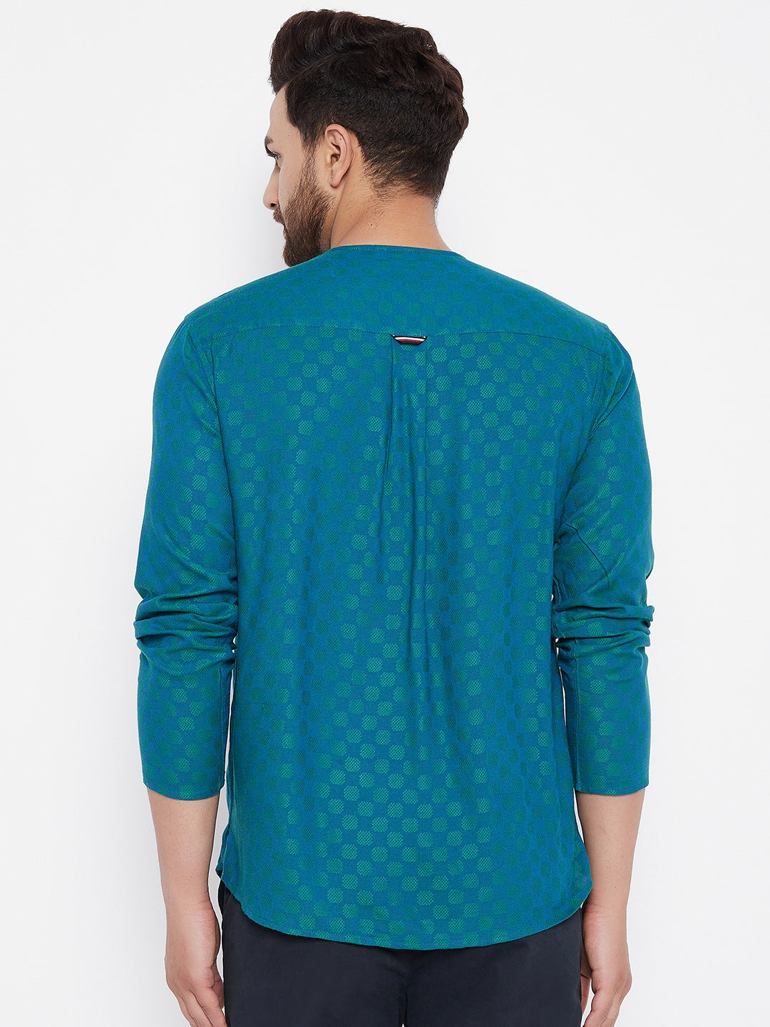 Men's Woven Design Straight  Kurta