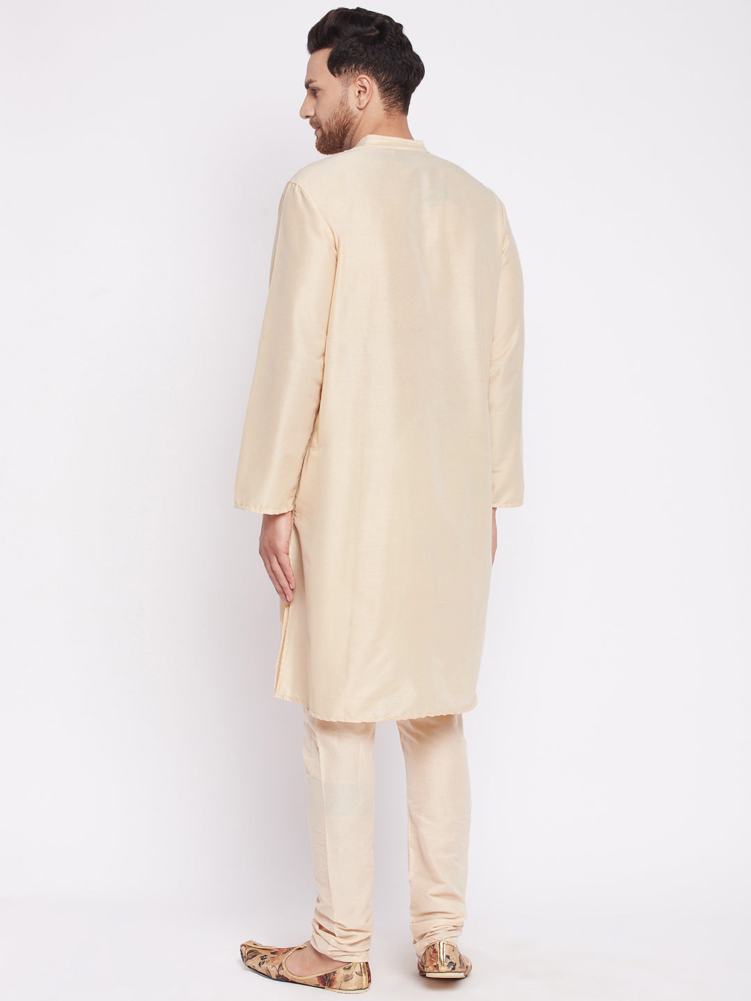 Men's Long Kurta with Band Colla