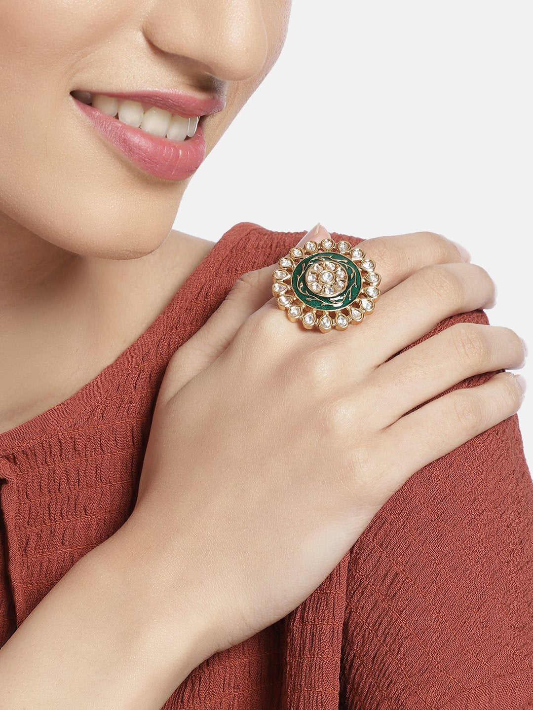 Women's Tradtional Meenakari finger ring