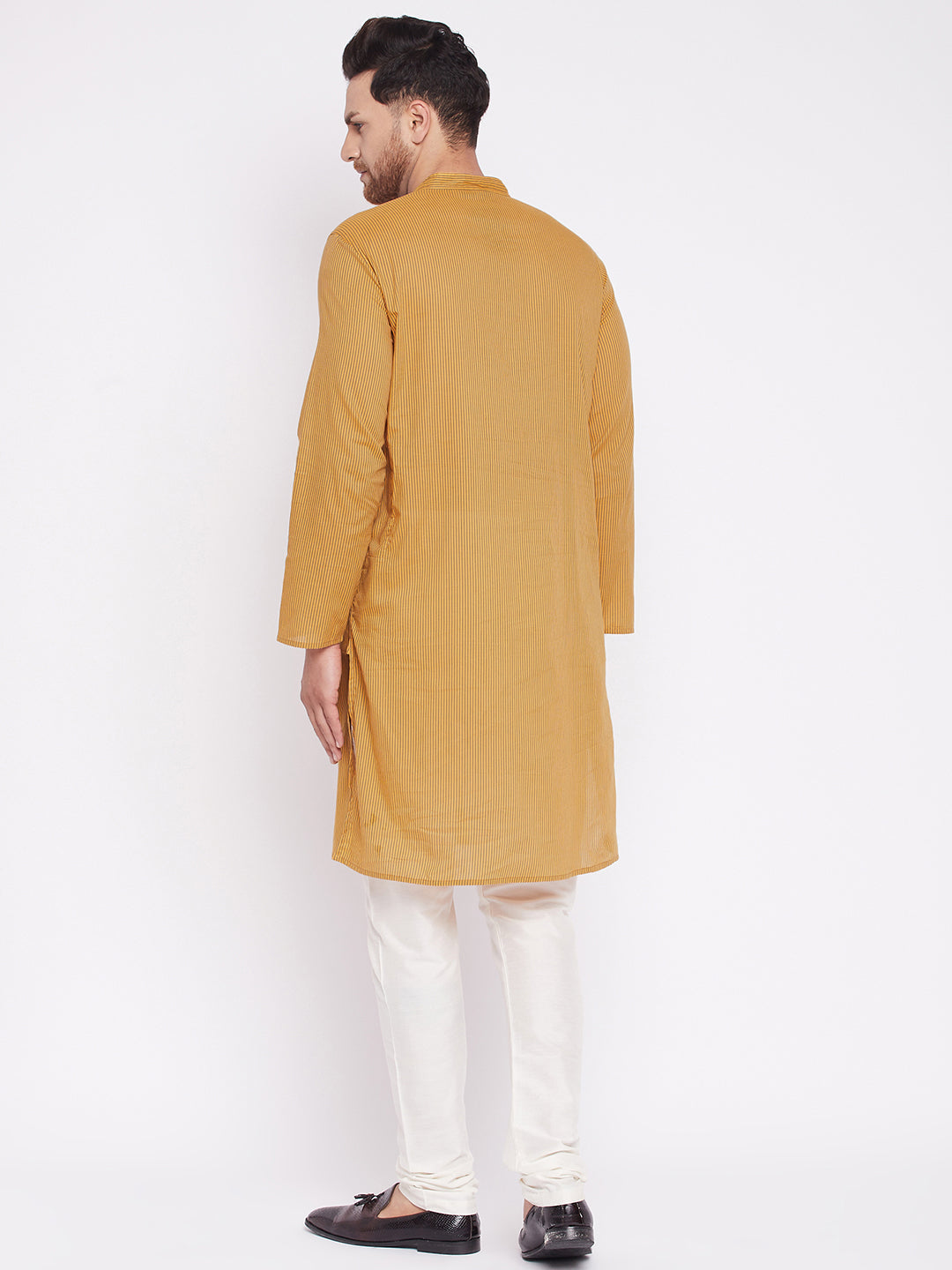 Men's Long Kurta with Band Colla