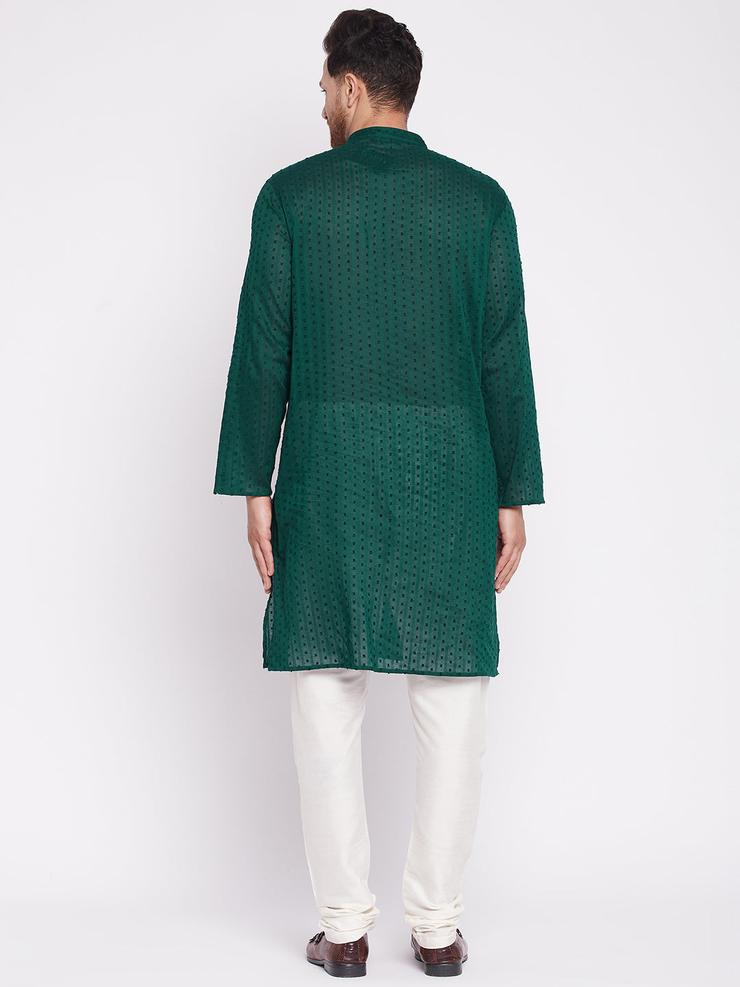 Men's Long Kurta with Band Colla