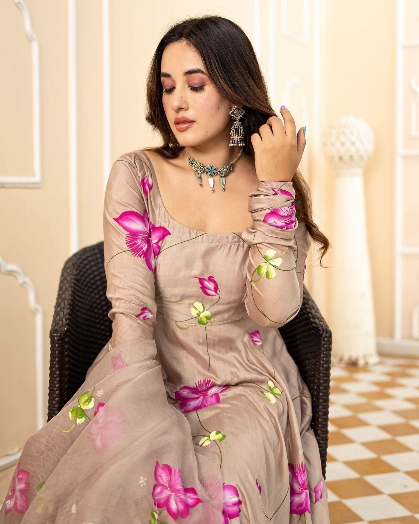 Women's Brindha Handpainted Suit Set