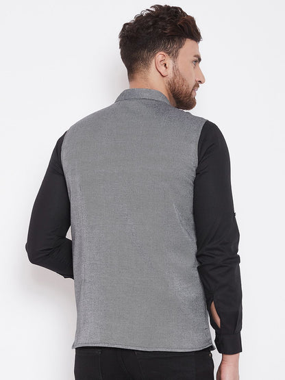 Men's Grey Nehru Jacket